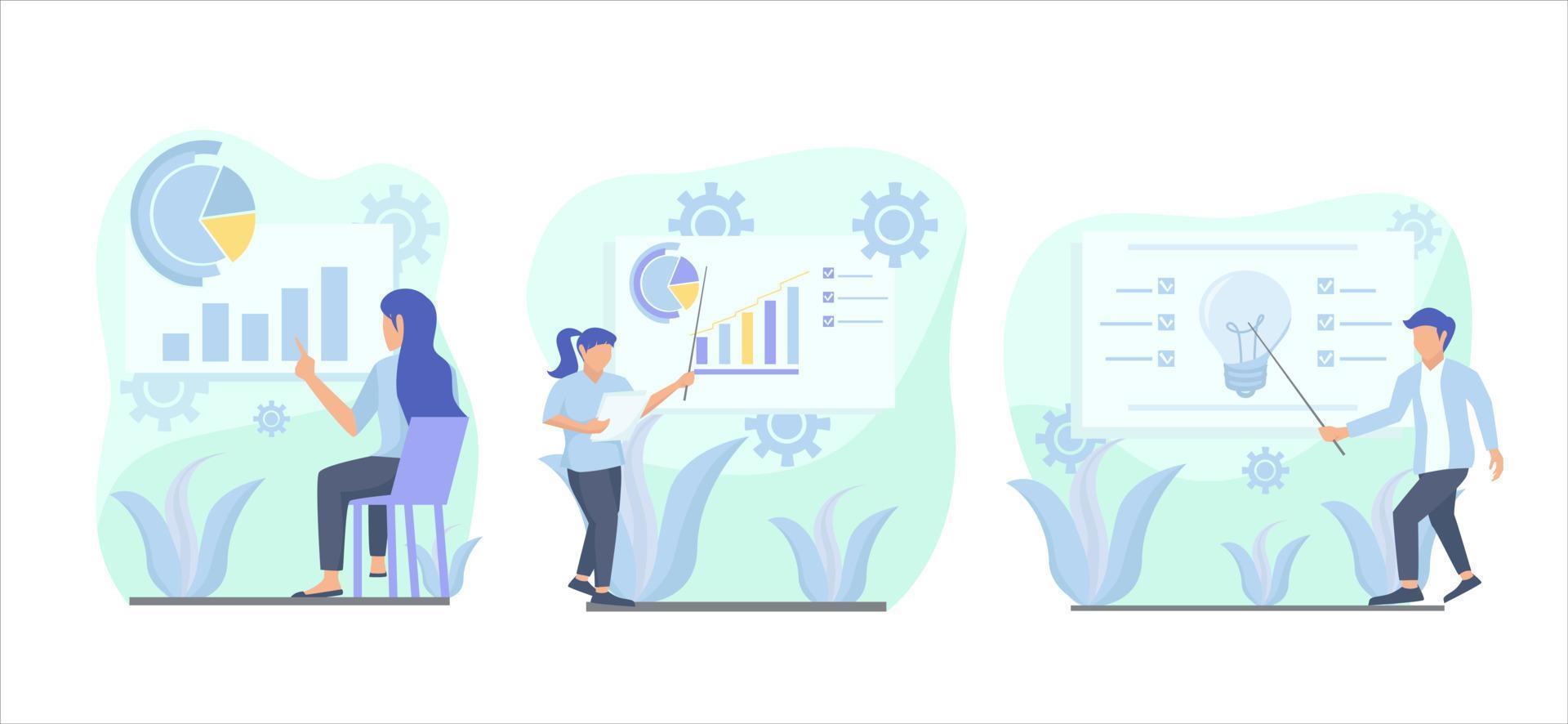 Flat Bundle Business Design Illustration vector
