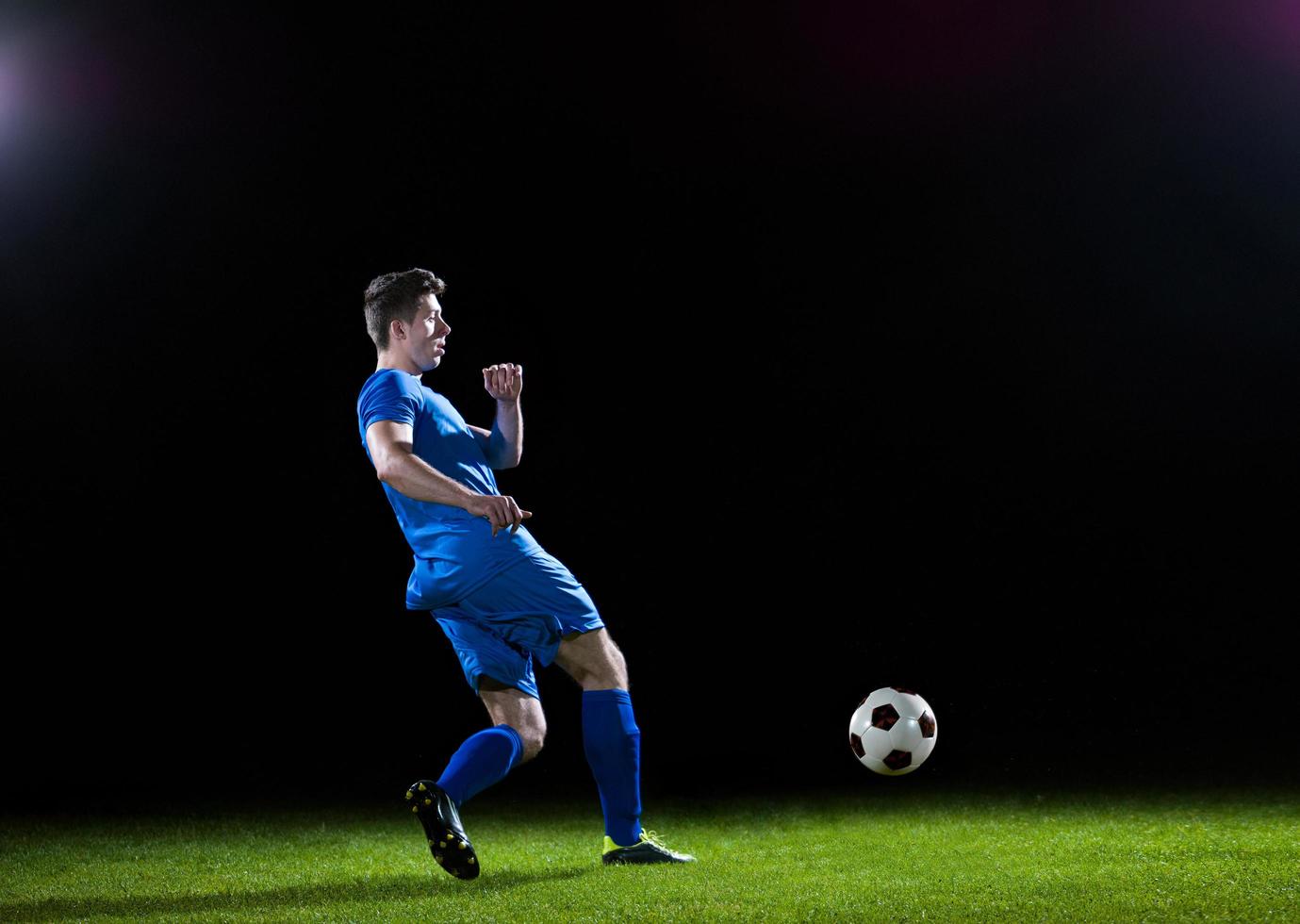 vista de jugador de futbol foto