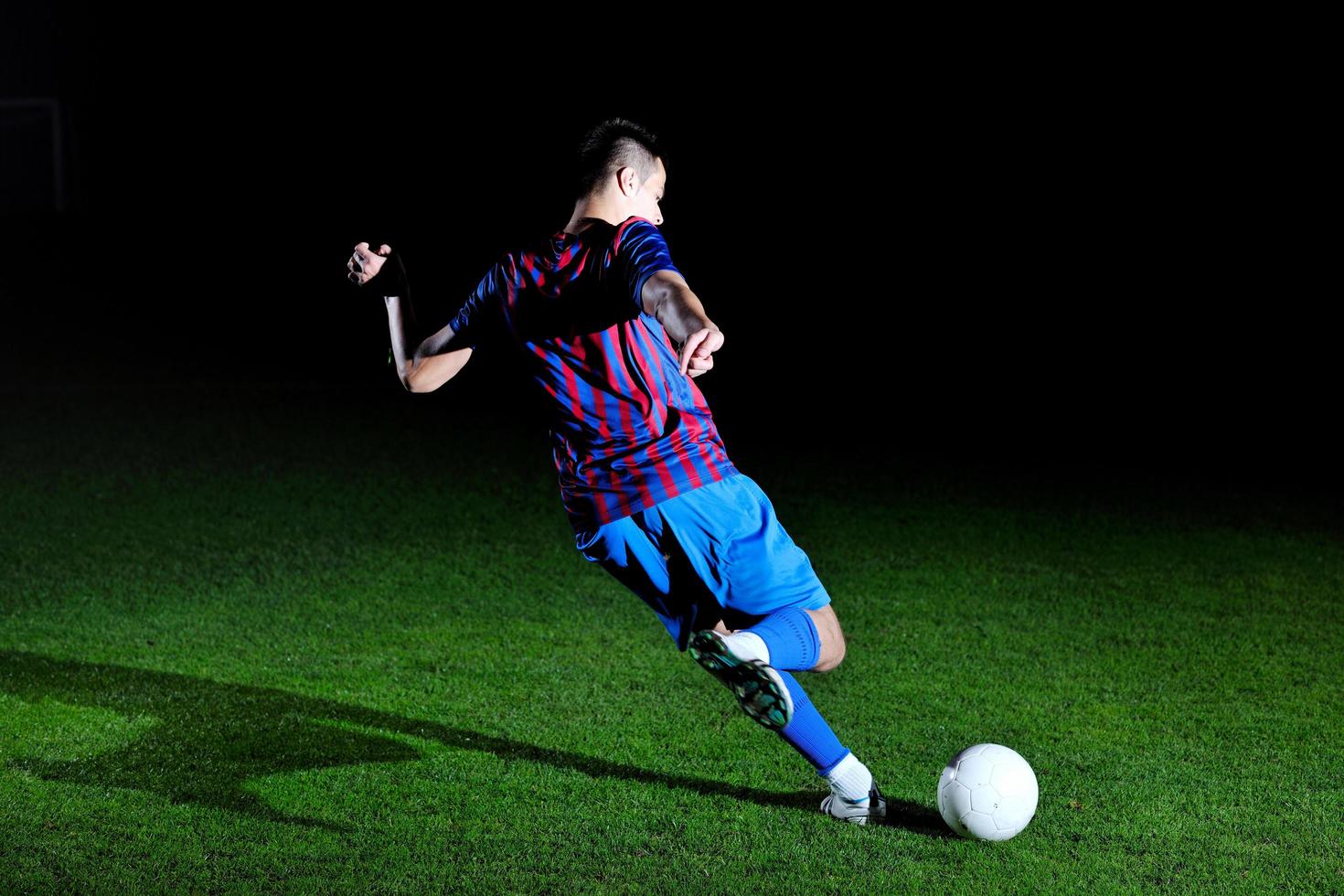 football player in action photo