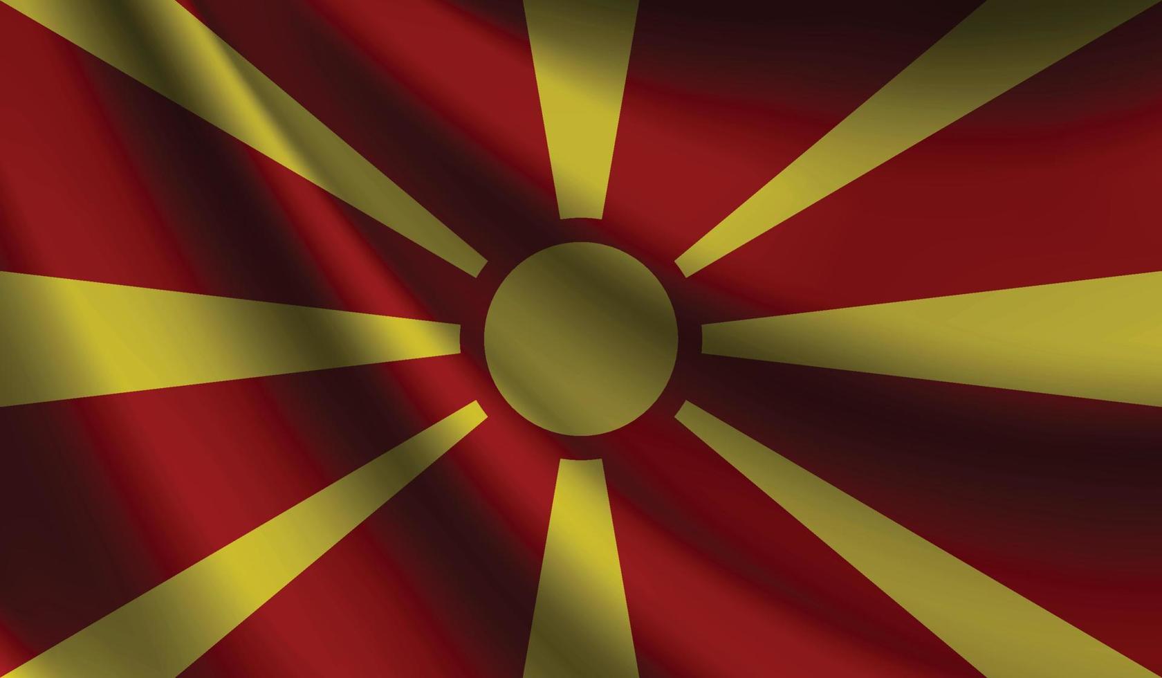 Macedonia flag waving Background for patriotic and national design vector