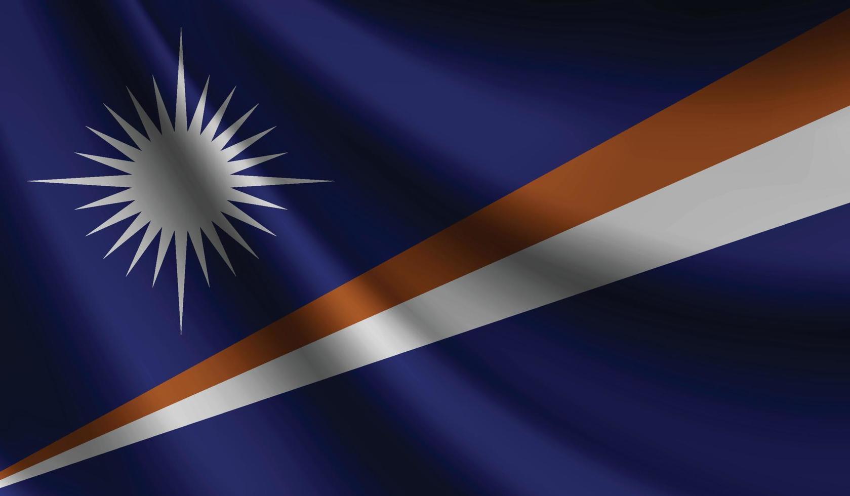 Marshall Islands flag waving Background for patriotic and national design vector