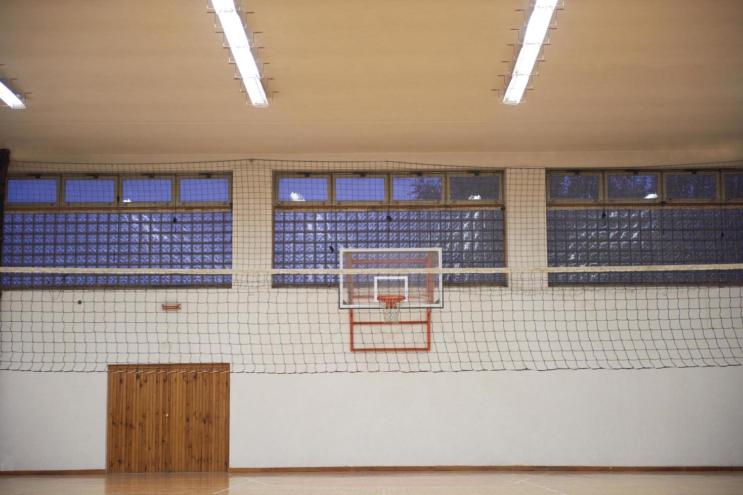 Empty school gym photo