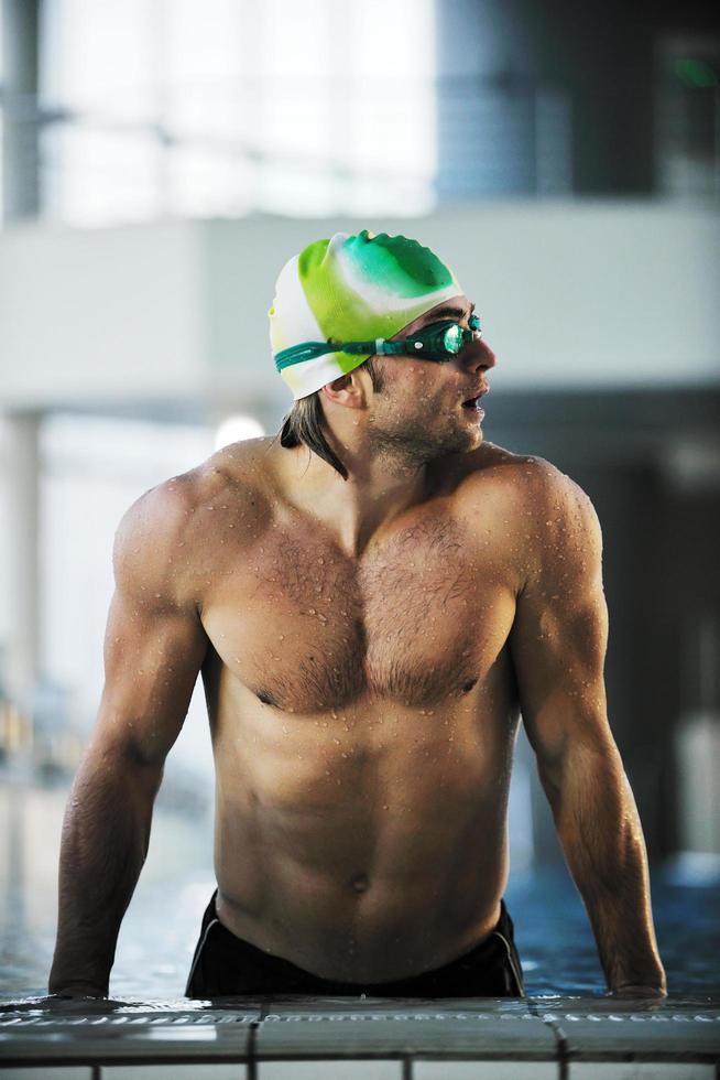 Swimmer in pool photo