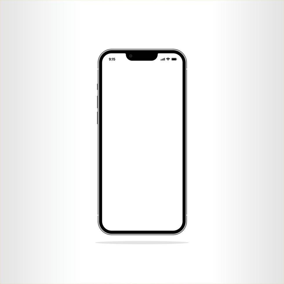 pantalla blanca de maqueta de teléfono inteligente. vector de teléfono móvil. maqueta de teléfono de dispositivo