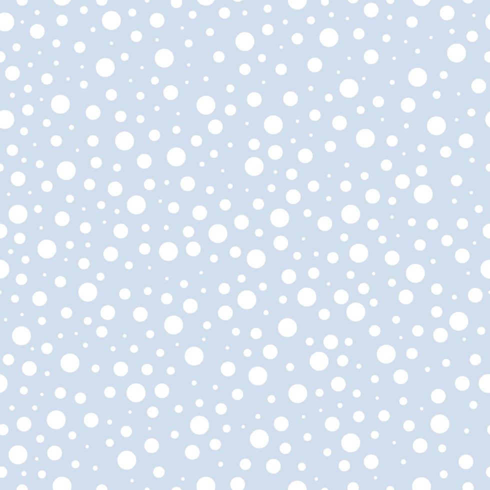 Vector Seamless Pattern of Snowfall for Continuous replicate. Christmas Snowfall on gray background. Concept of winter holiday.