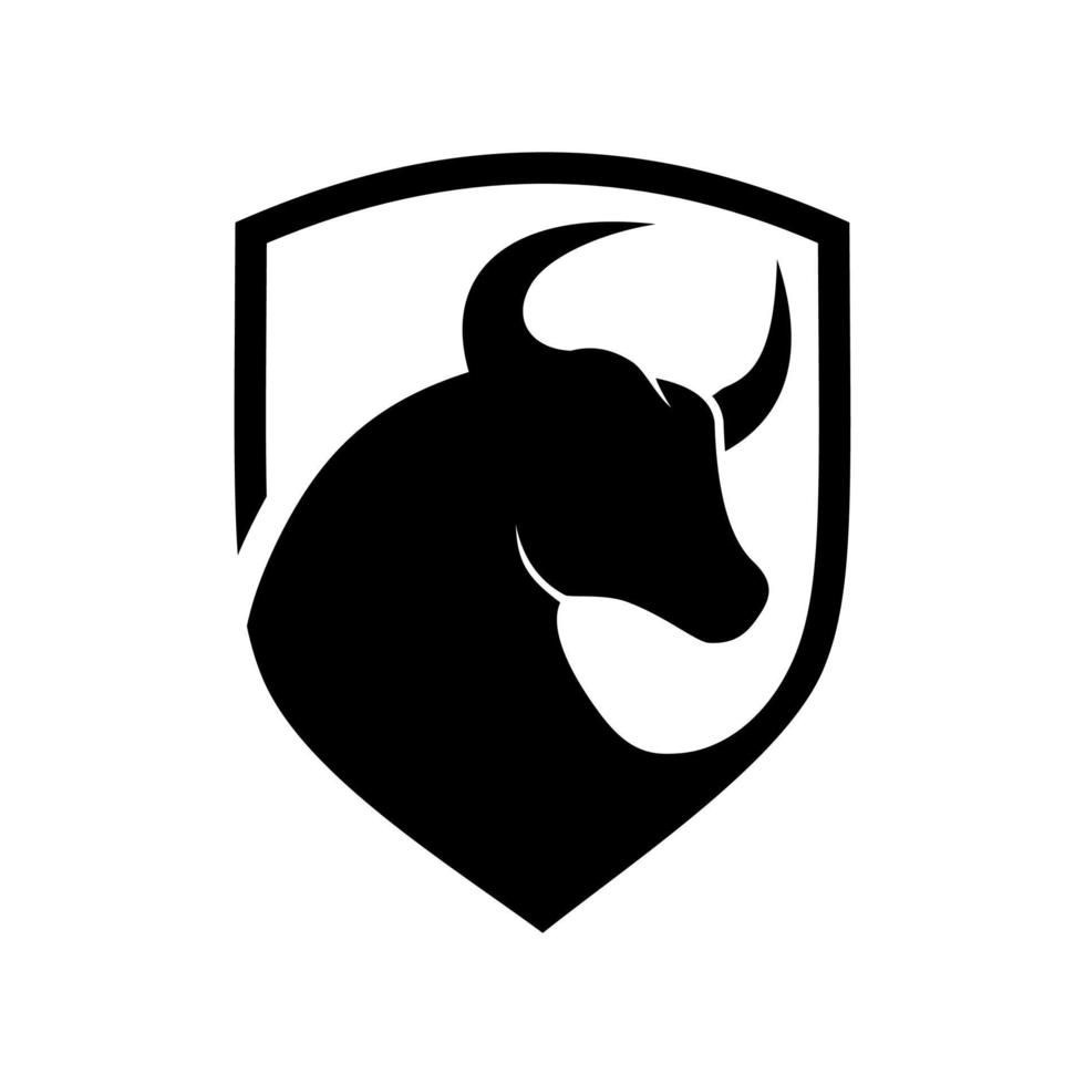 bull shield logo vector