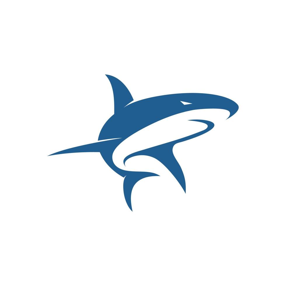 logotipo de tiburón simple vector
