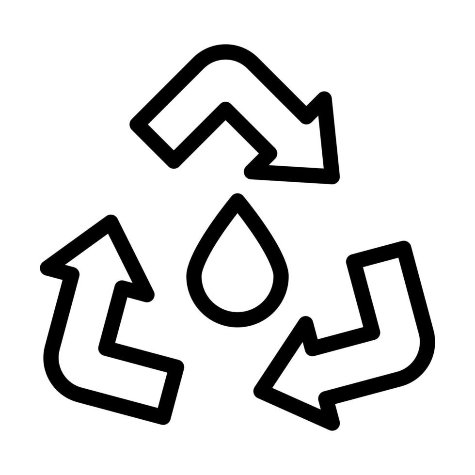 diseño de icono de reciclaje de agua vector