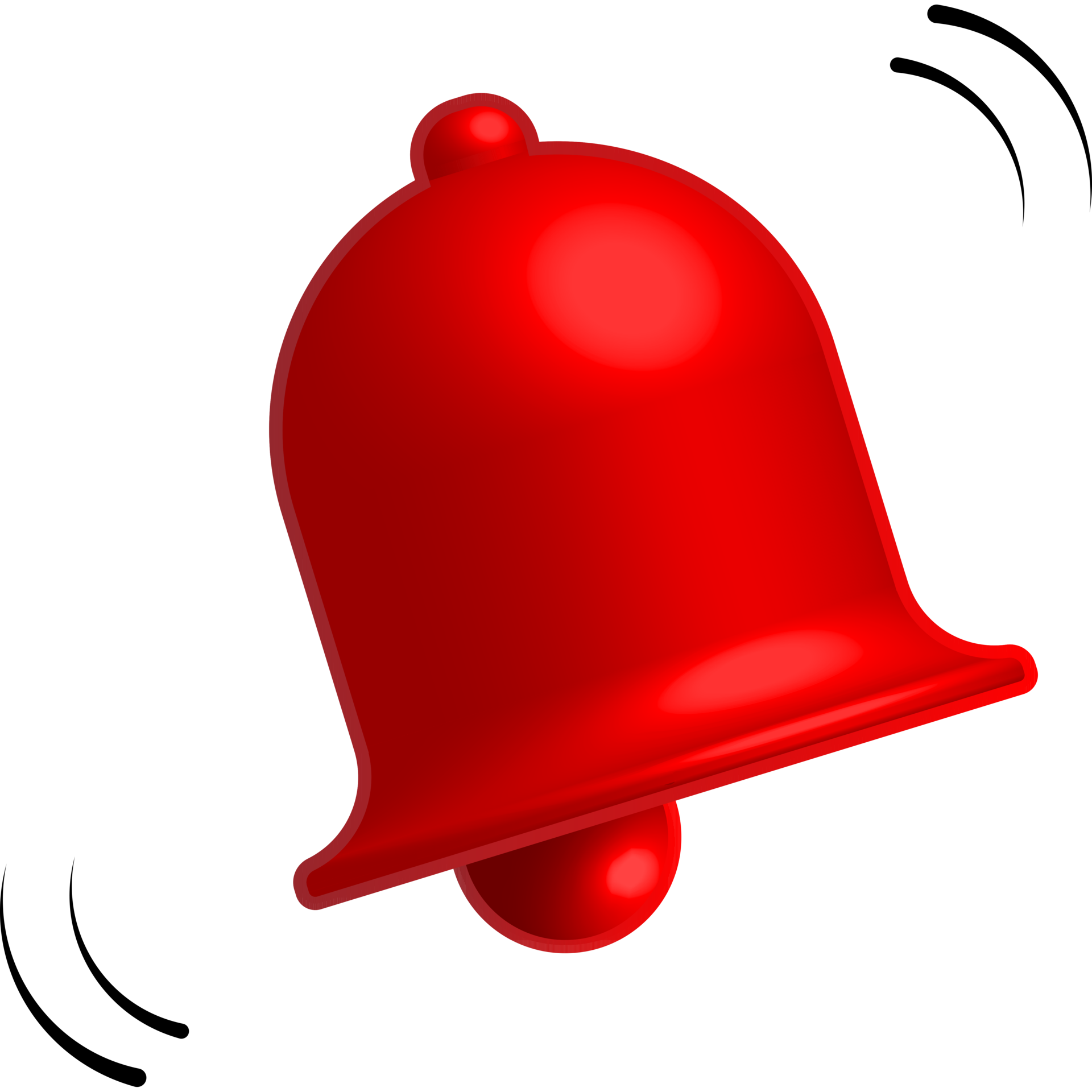 icône de symbole de cloche. Cloche rouge 3d avec nouvelle notification
