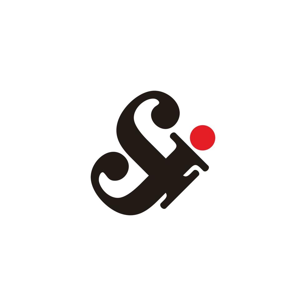 letter sj abstract simple flat logo vector