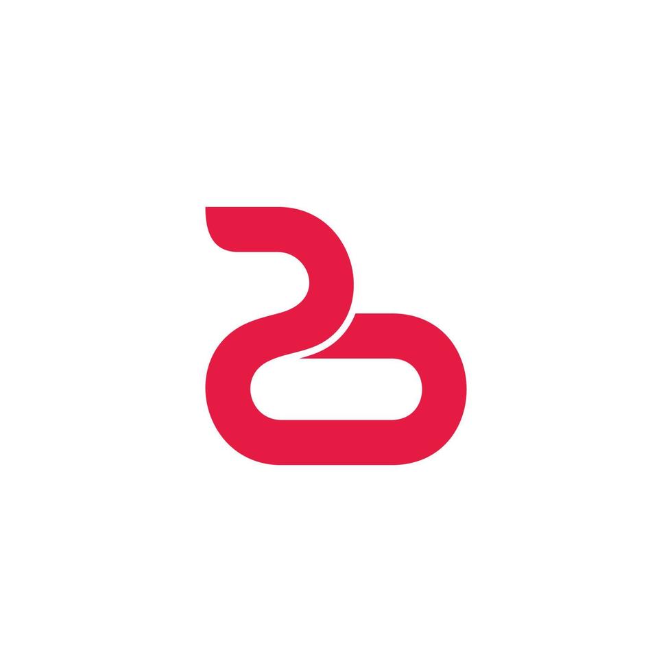 letter 2b simple curves linear geometric simple logo vector 11632383 ...