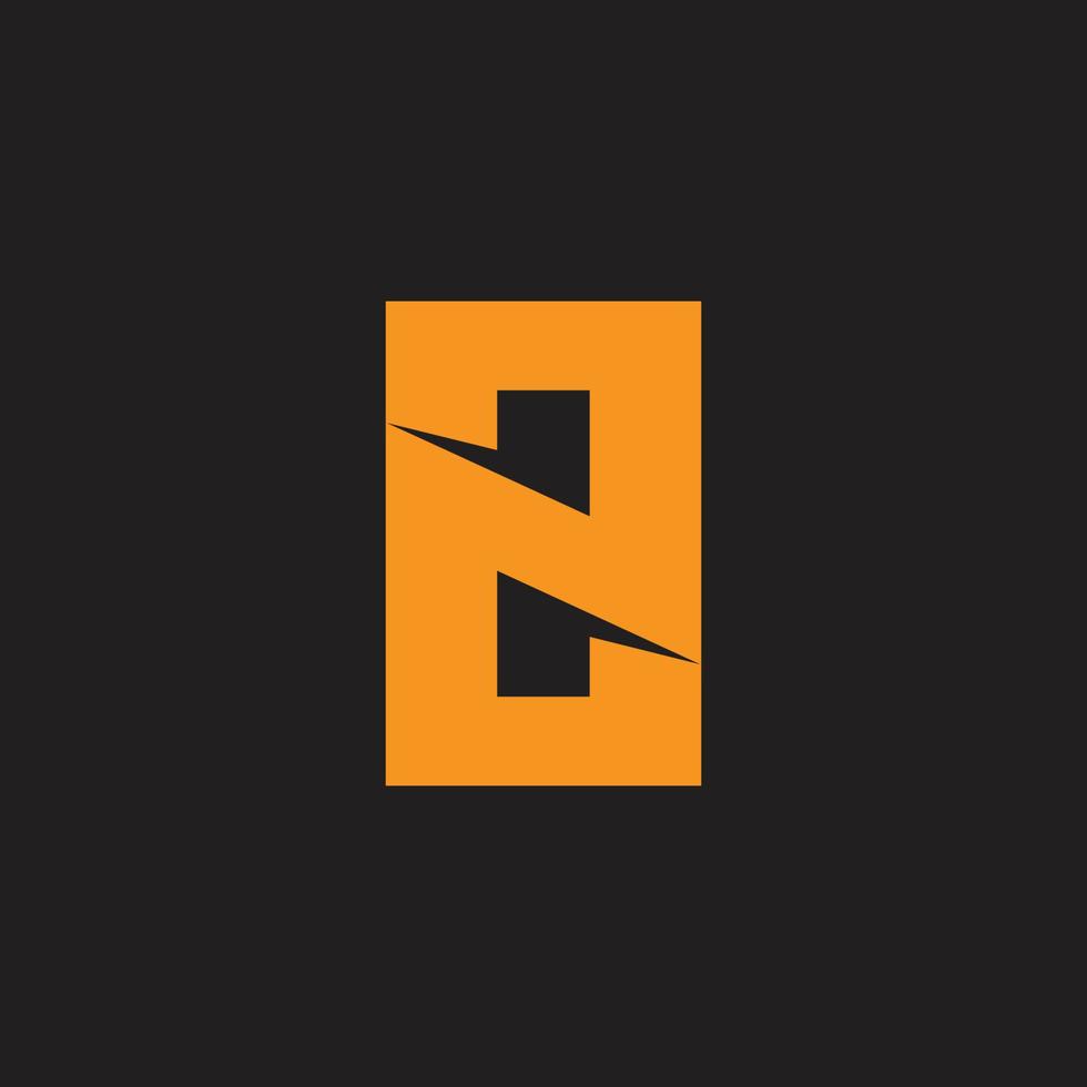 number 2 two simple arrow geometric logo vector