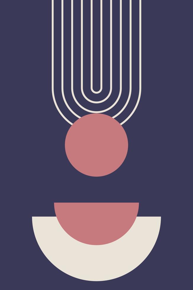 Abstract Minimalist Modern Graphic  Boho Poster Template Pattern background vector