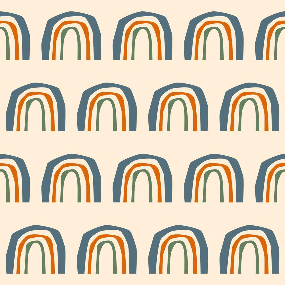 Rainbow seamless pattern background. Rainbow fabric textile print for baby closes, nursery wallpaper, kid shop wrapping paper vector