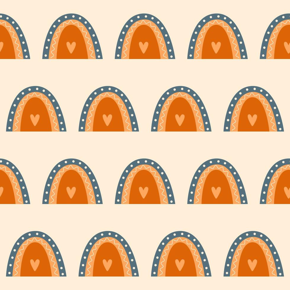 Rainbow seamless pattern background. Rainbow fabric textile print for baby closes, nursery wallpaper, kid shop wrapping paper vector