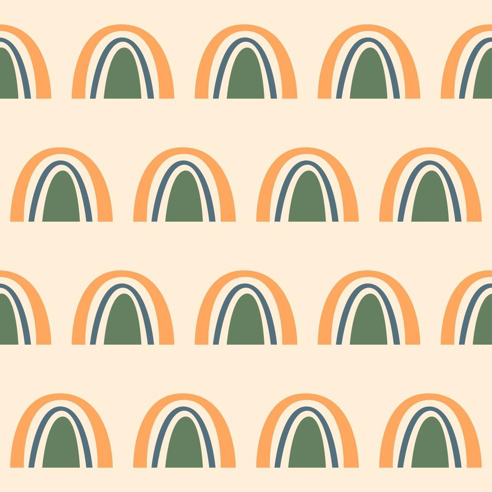 Rainbow seamless pattern background. Rainbow fabric textile print for baby closes, nursery wallpaper, kid shop wrapping paper vector