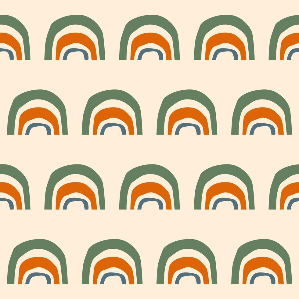 Rainbow seamless pattern background. Rainbow fabric textile print for baby closes, nursery wallpaper, kid shop wrapping paper vector