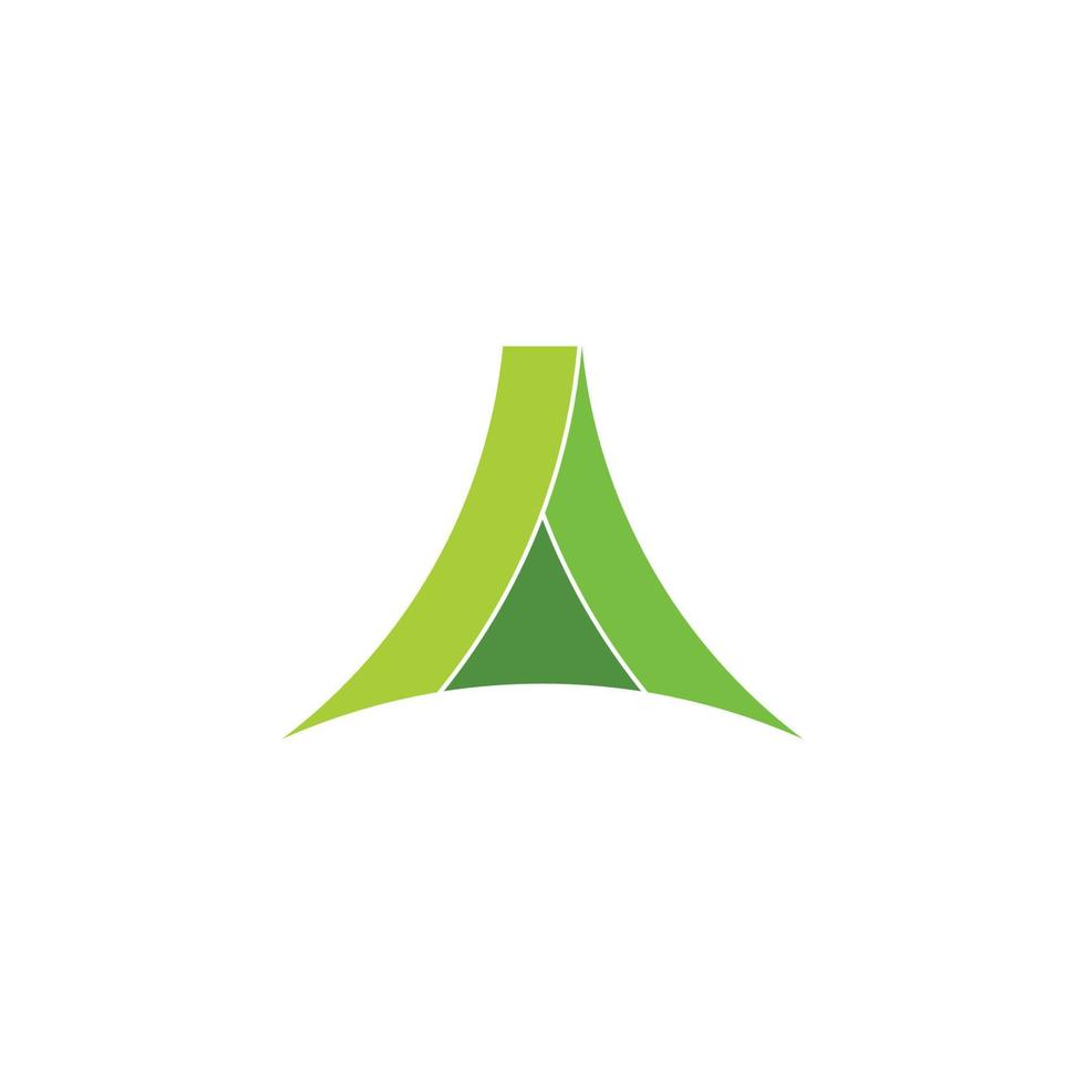 abstract mountain green triangle geometric design symbol vector