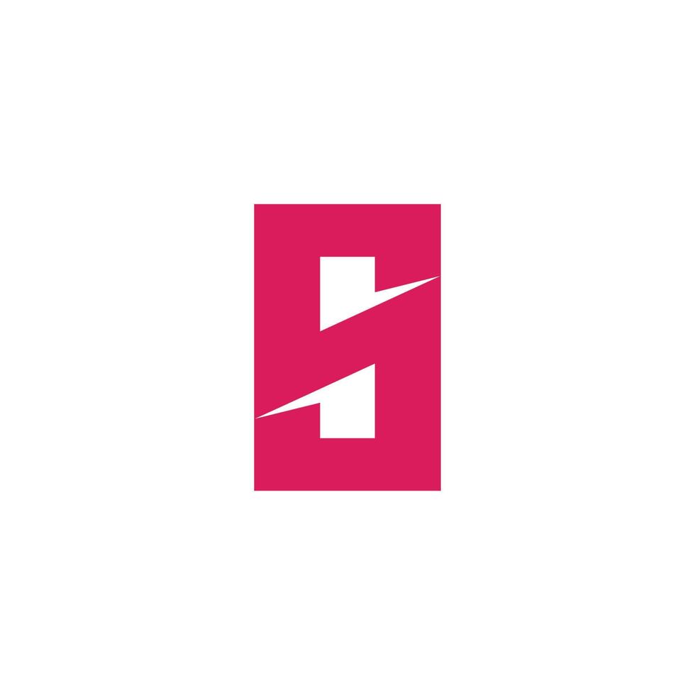 letter s simple square arrows geometric logo vector