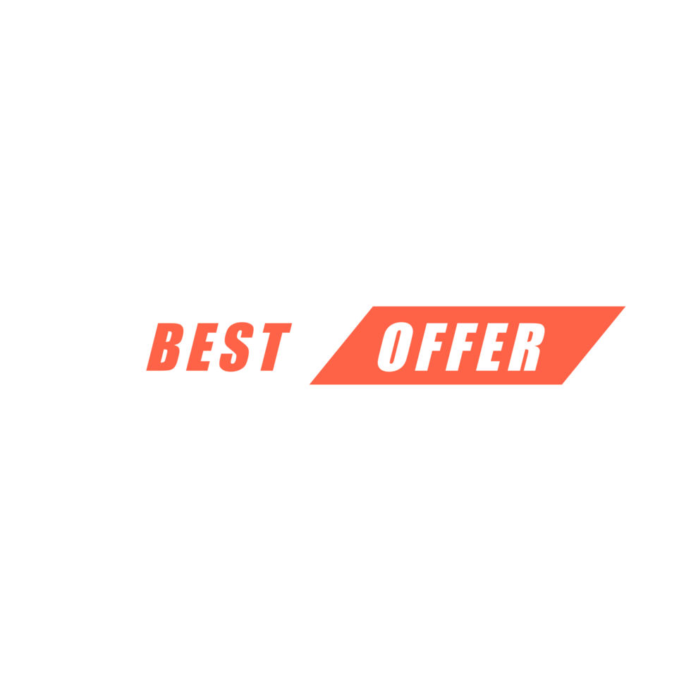 best offer, white color with transparent background png