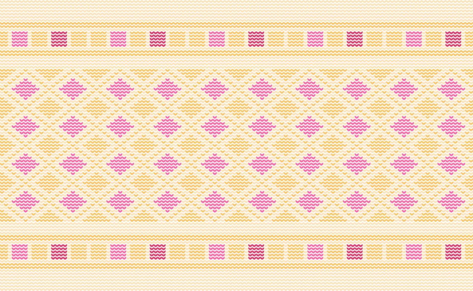 Knit Pattern Vector, Embroidery Element Background, Fabric Endless for print, Cross stitch Continuous vector