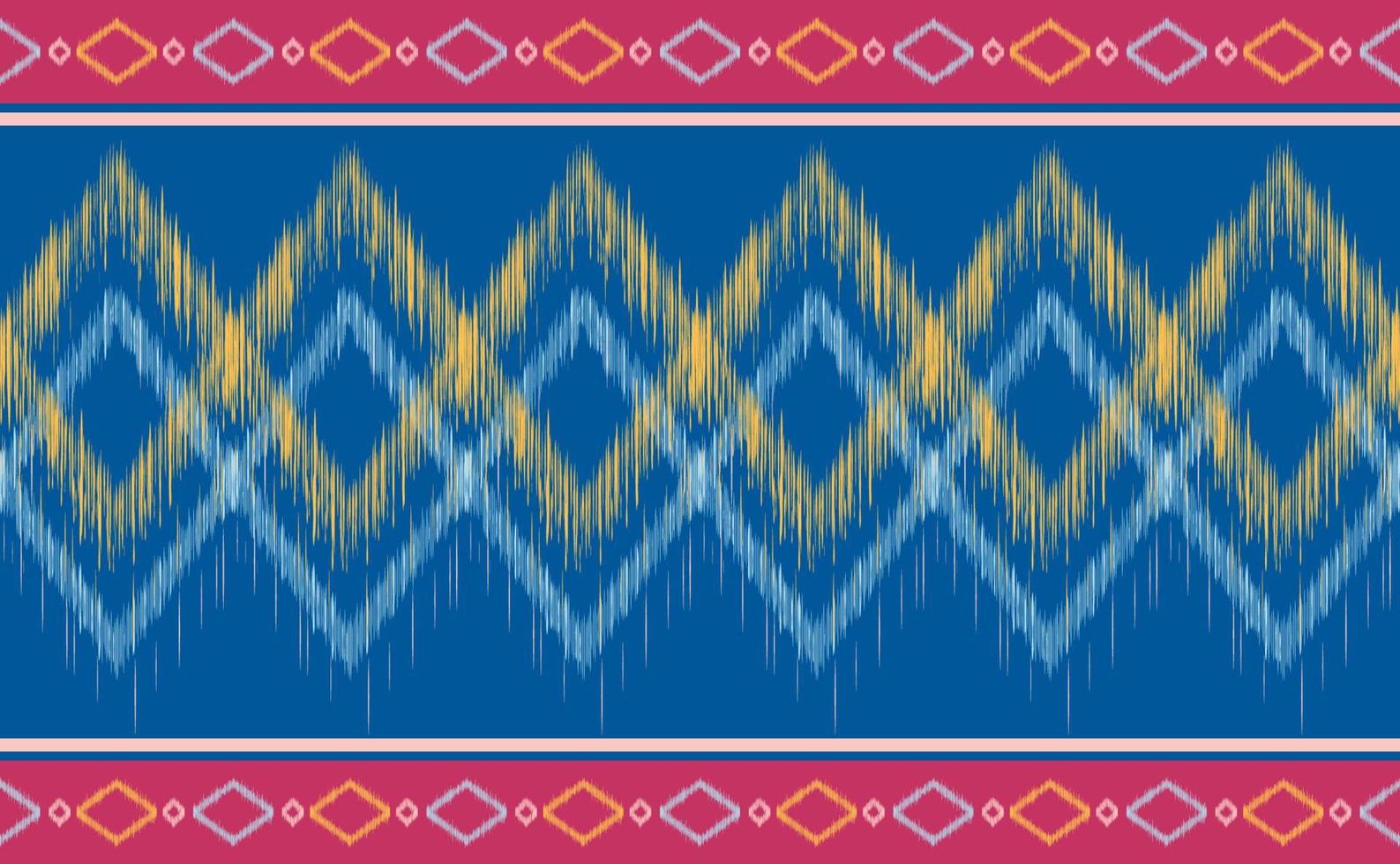 Geometric ethnic pattern, Embroidery fashion triangle background, Vector handcraft textile wallpaper for digital print