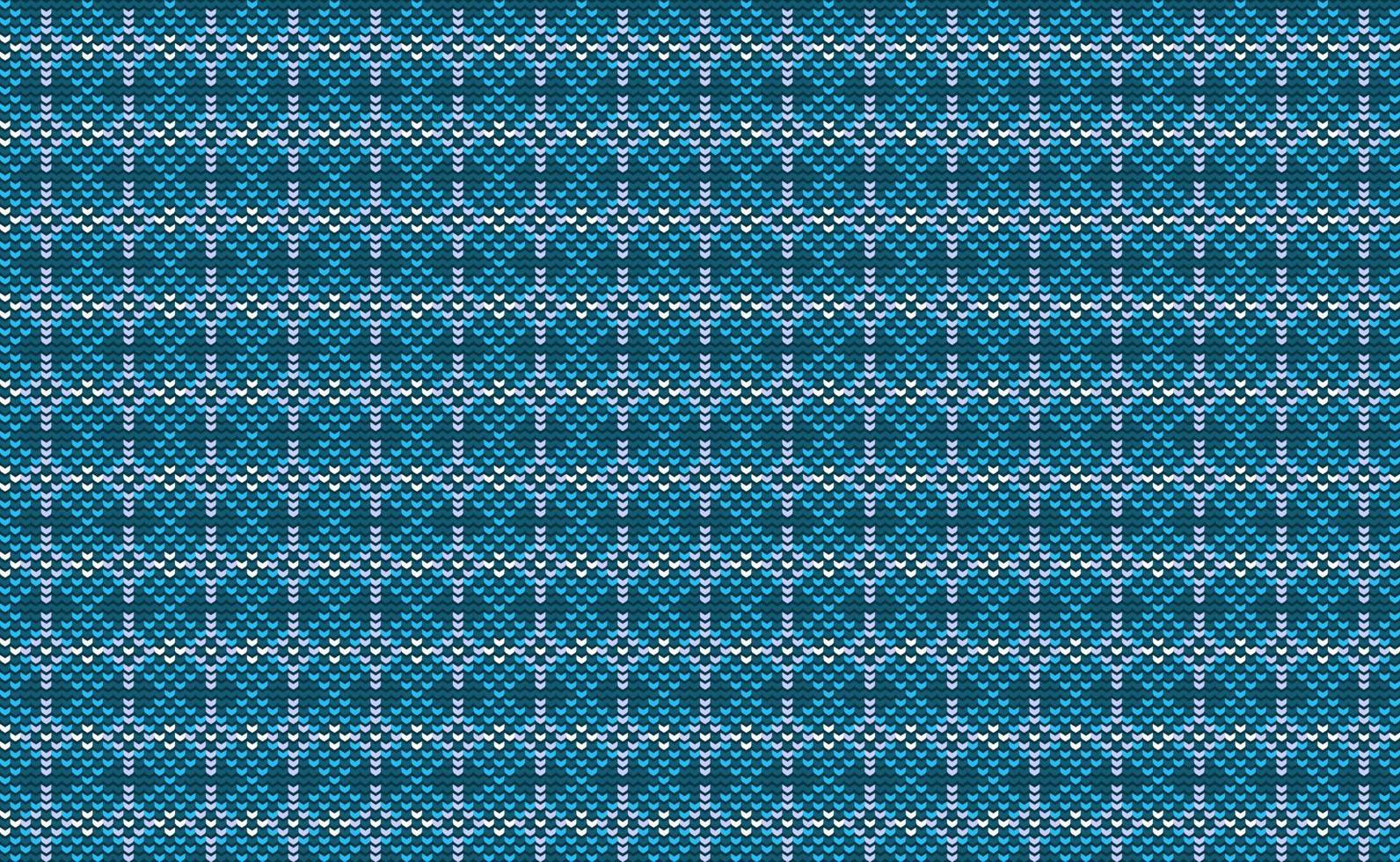 Blue Cross stitch Pattern, Embroidery Crochet Background, Knitted Vector, Cloth Classic vintage vector