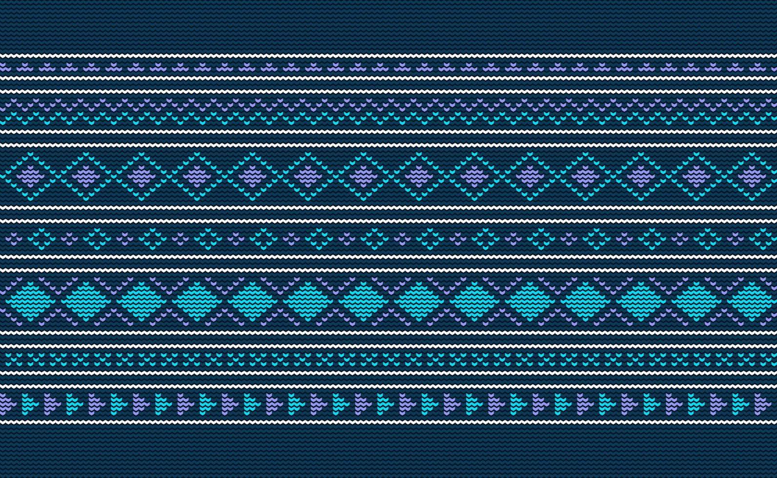 vector de patrón de punto azul y púrpura, fondo antiguo de bordado cuadrado, triángulo gráfico vintage clásico