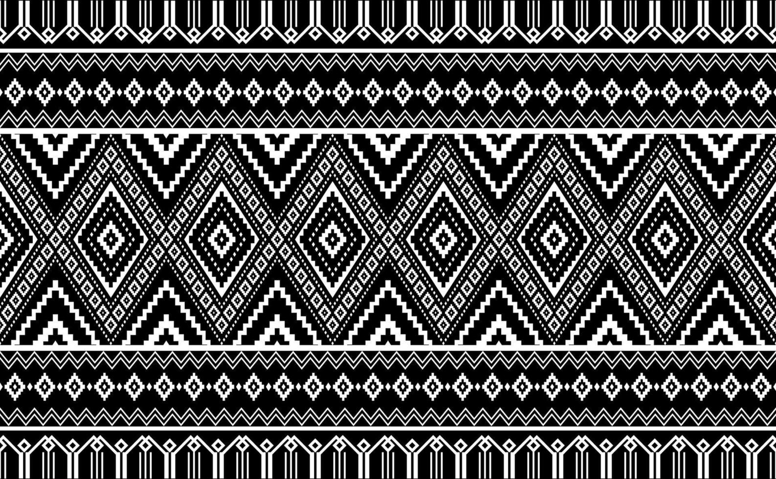 Ethnic pattern vector, Black and white seamless geometric background, Tribal for print vector
