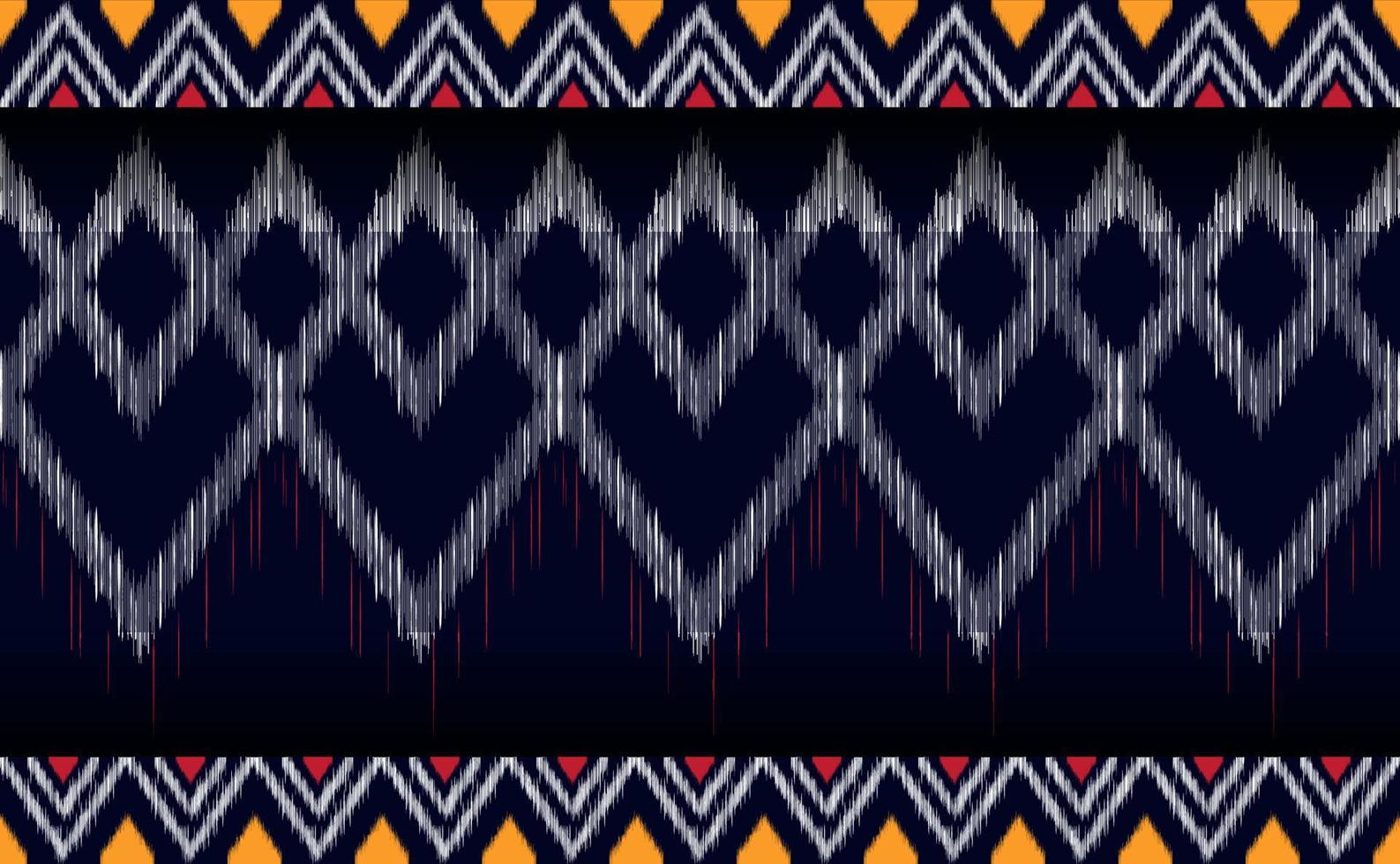 Geometric ethnic pattern, Embroidery continuous tribal background, Graphic fabric abstract vector design.