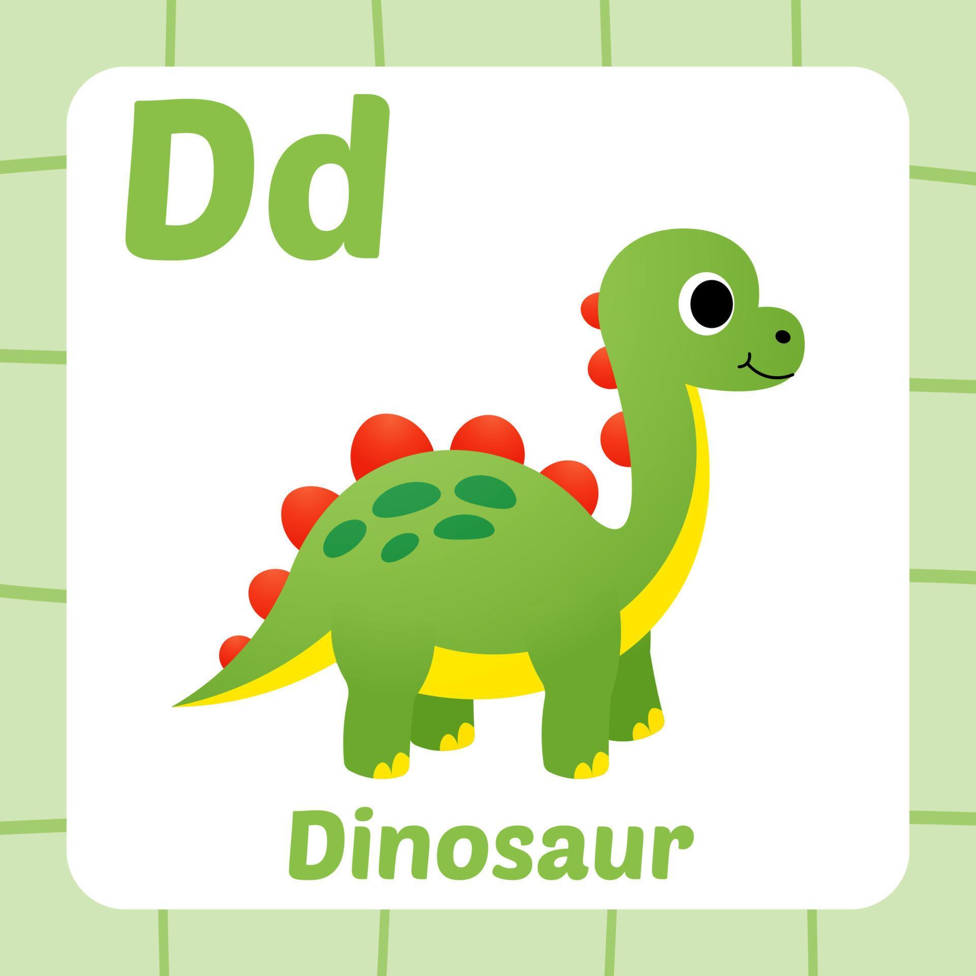 flashcard-for-kids-dinosaur-vector-11632948-vector-art-at-vecteezy