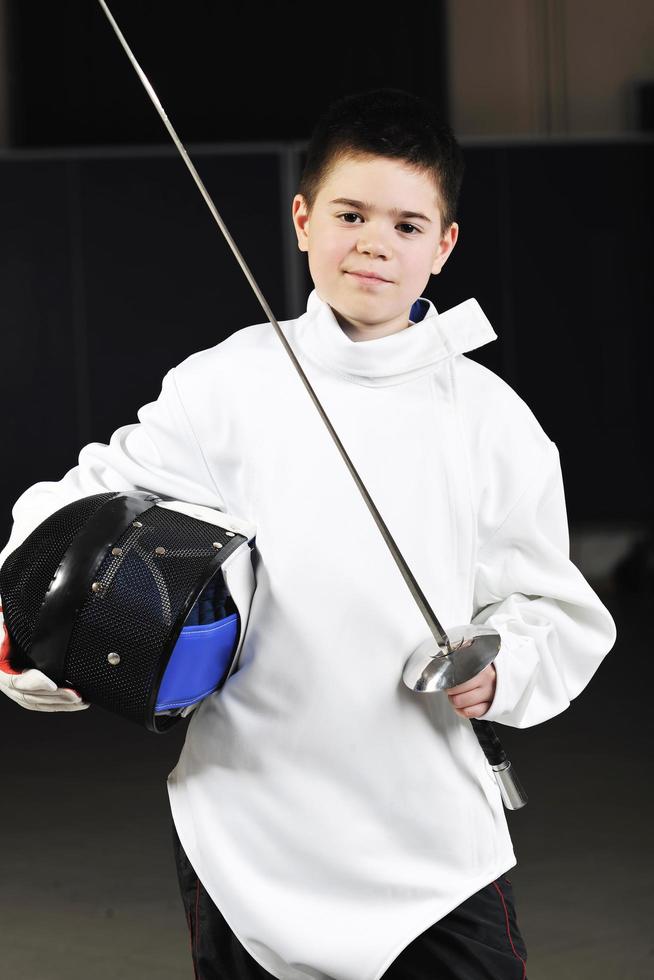 sword sport athlete portrait at training photo