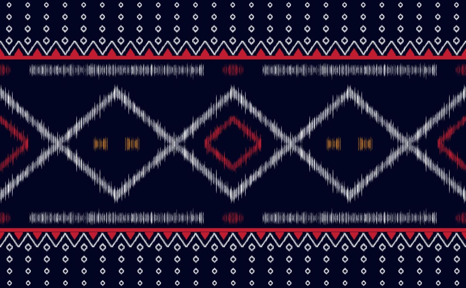 Embroidery pattern vector, Geometric ethnic fashion triangle background, Line motif retro illustration vector