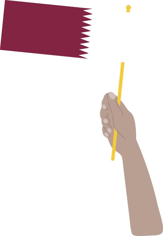 Qatar Flag hand drawn,Qatari riyal hand drawn vector