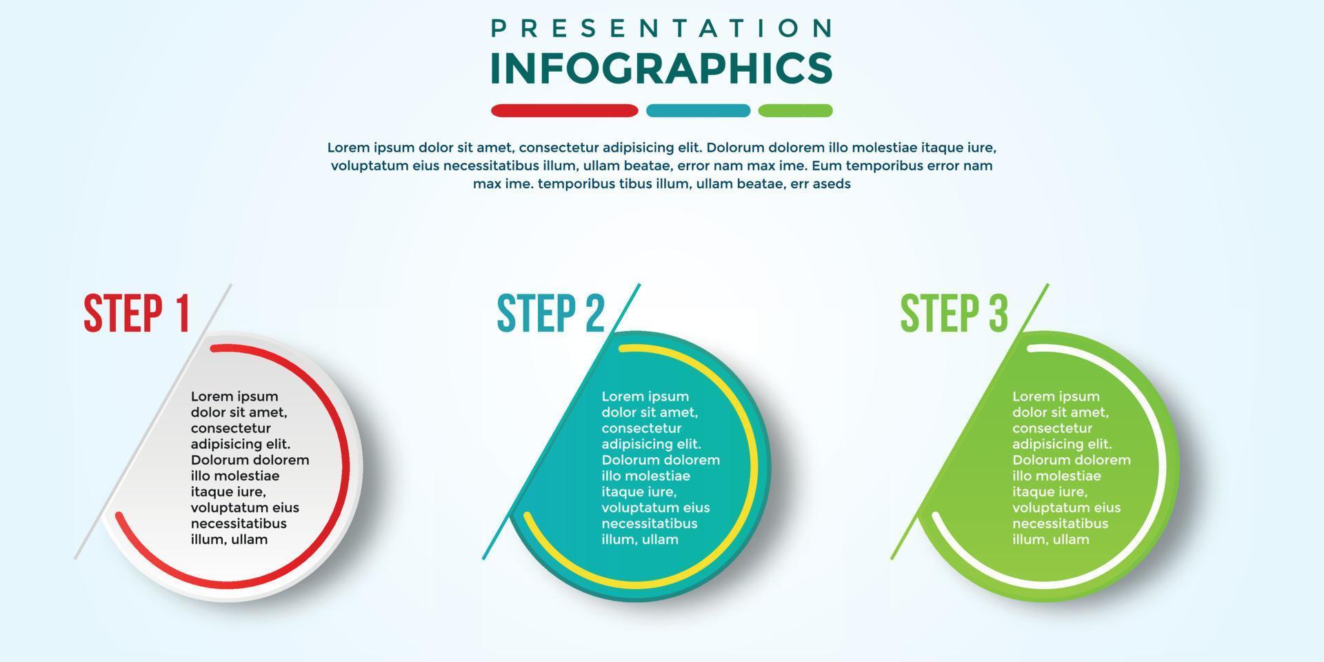 editable presentation infographic template eps file vector