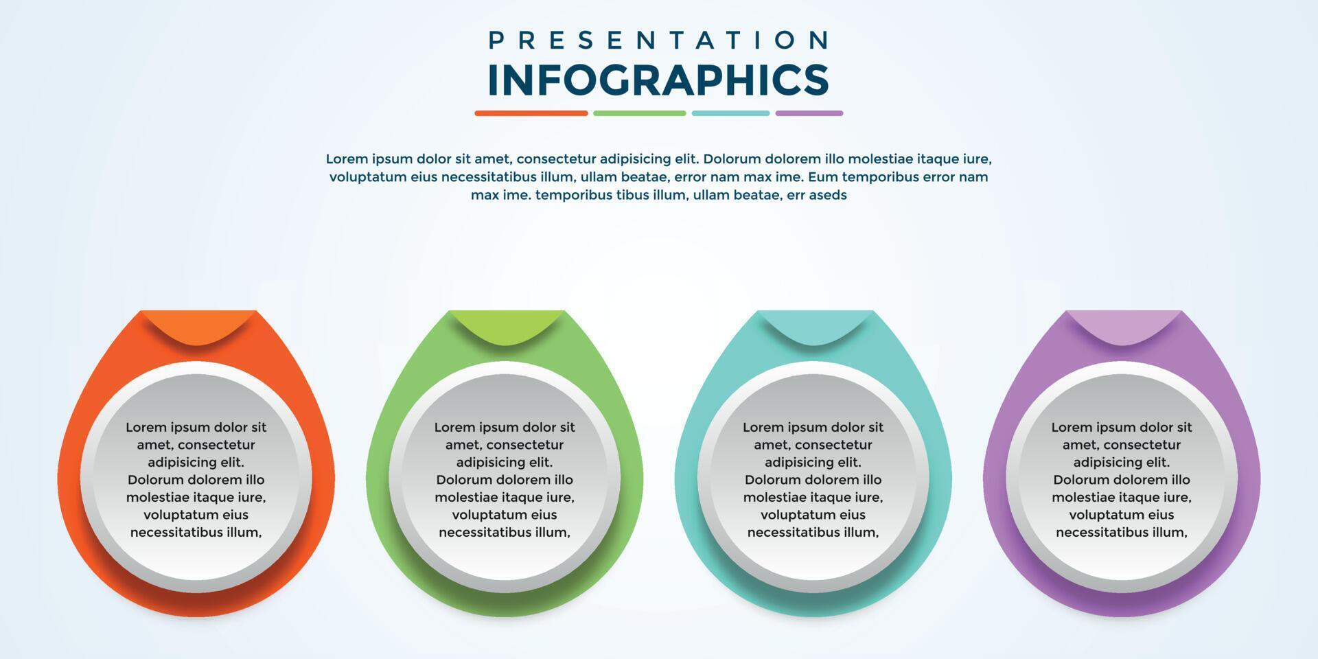 editable presentation infographic template eps file vector