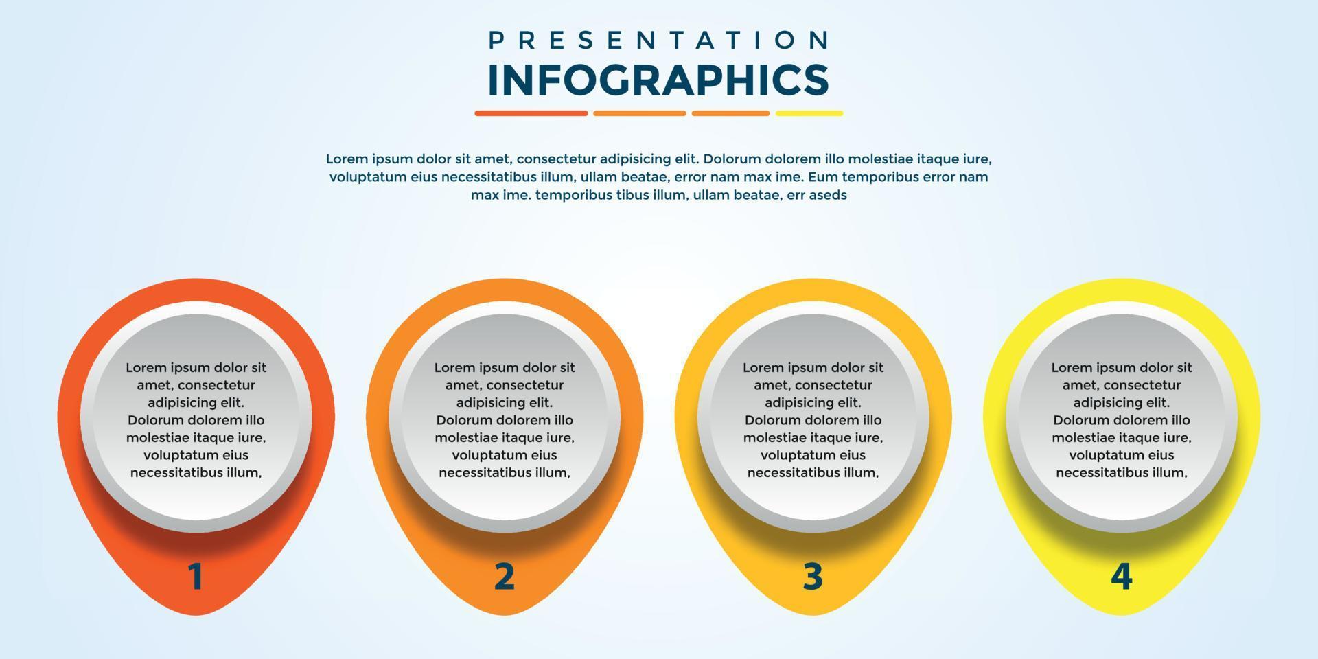 archivo eps de plantilla infográfica de presentación editable vector