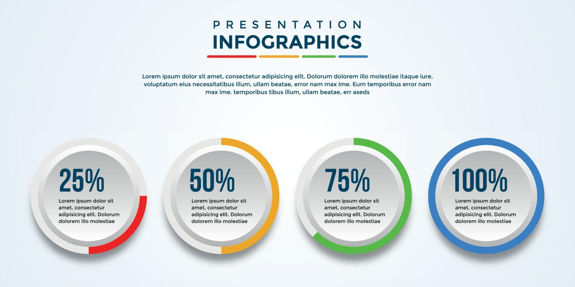 archivo eps de plantilla infográfica de presentación editable vector