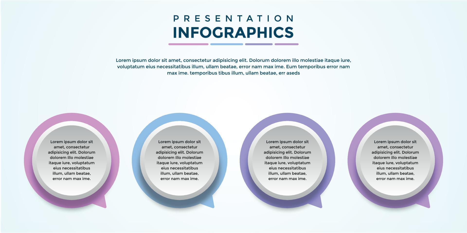 editable presentation infographic template eps file vector