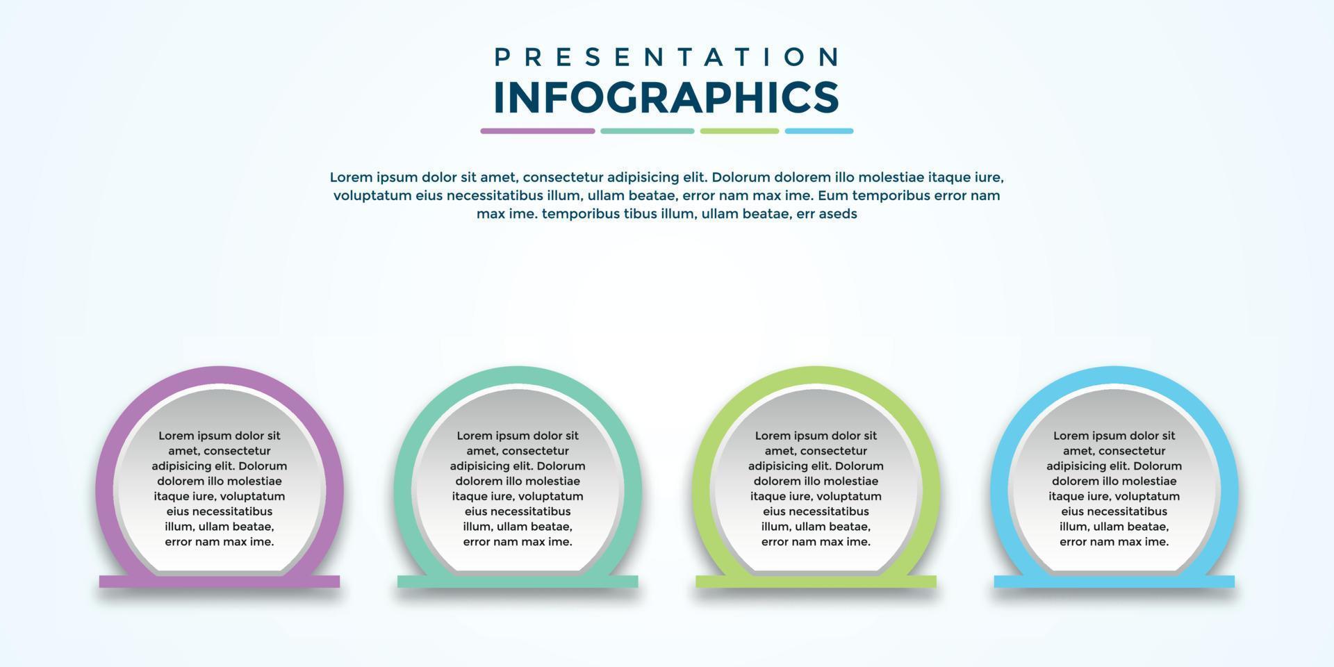 editable presentation infographic template eps file vector