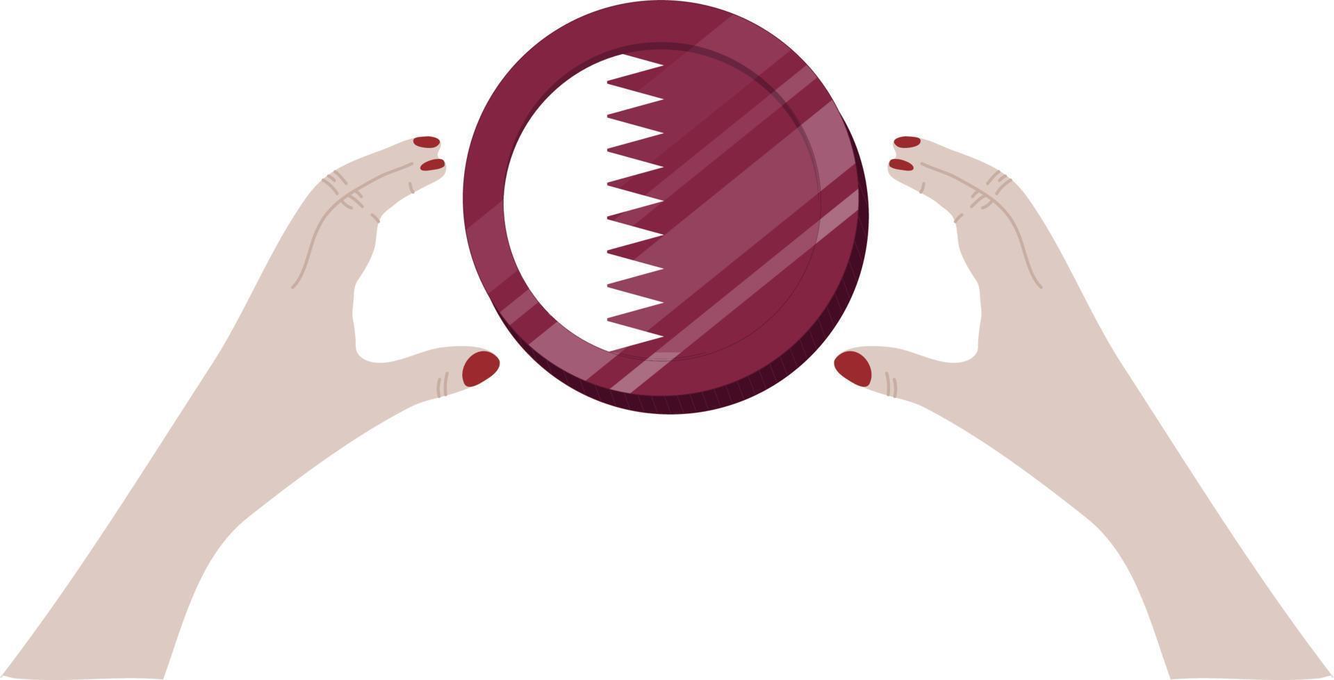 Qatar Flag hand drawn,Qatari riyal hand drawn vector