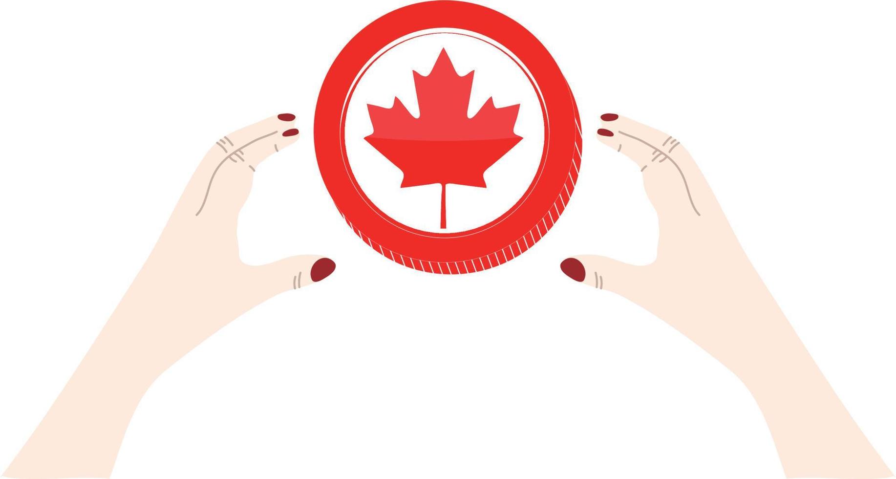 Canadian flag hand drawn,Canadian Dollar hand drawn vector
