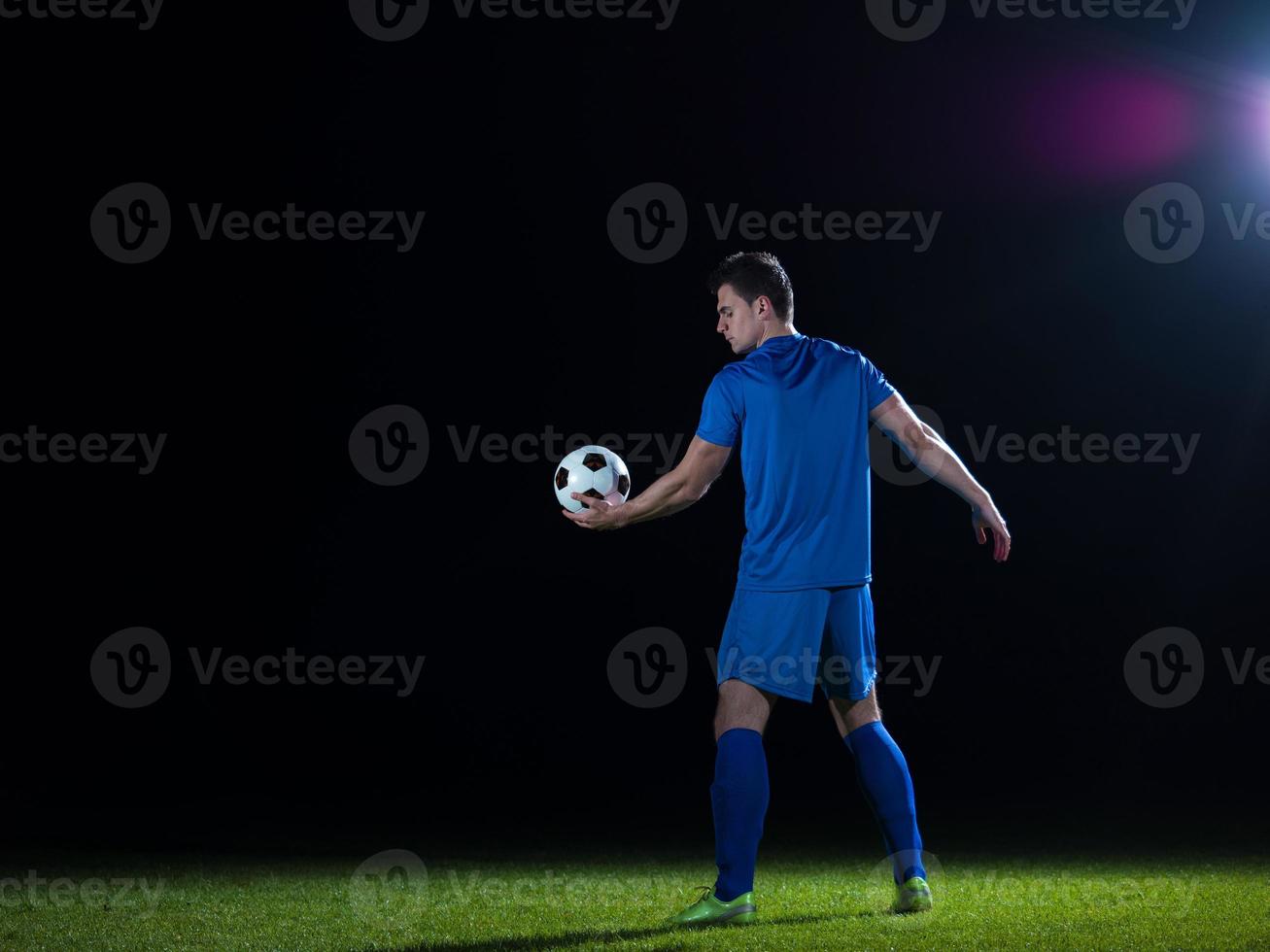 vista de jugador de futbol foto