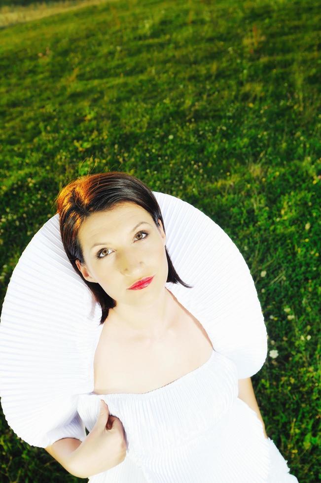 Outdoor bridal portrait photo