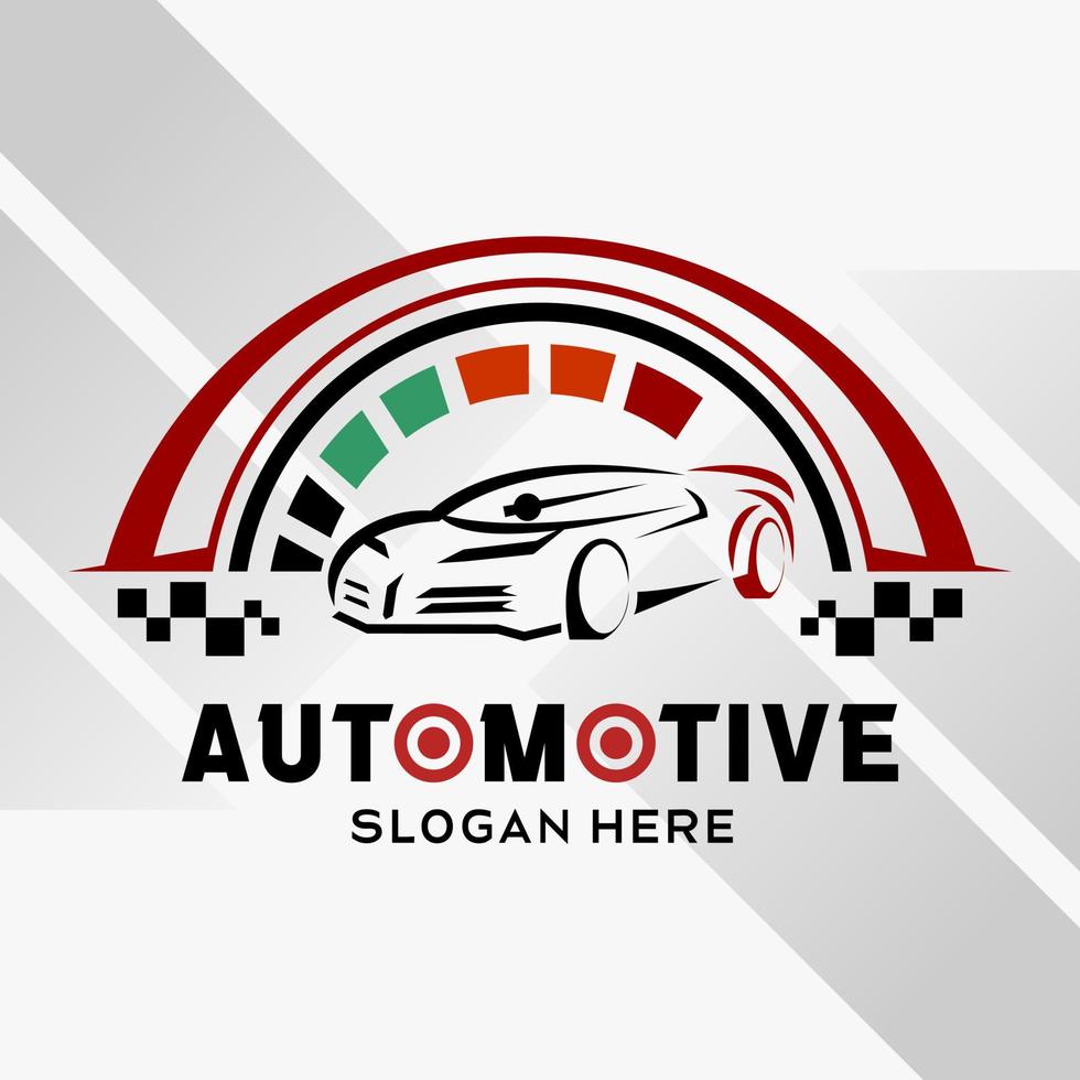 car automotive logo design in creative abstract style with rpm. Fast and Speed logo template vector. automotive logo premium illustration vector