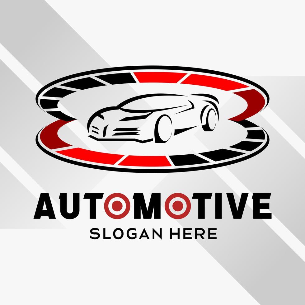 car automotive logo design with creative abstract style and rpm elements. Fast and Speed logo template vector. automotive logo premium illustration vector