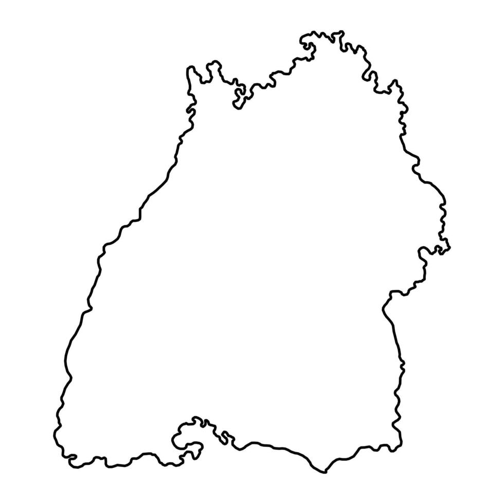 mapa del estado de baden wurtemberg. ilustración vectorial vector