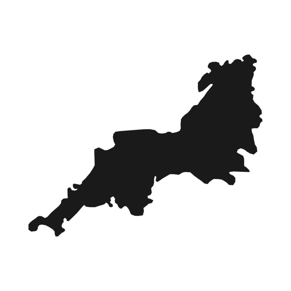South West England, UK region map. Vector illustration.
