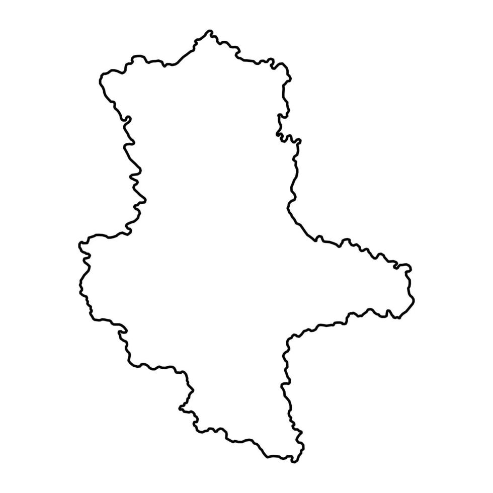 mapa del estado de sajonia anhalt. ilustración vectorial vector