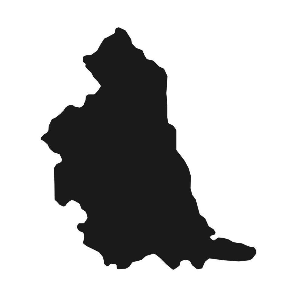 noreste de inglaterra, mapa de la región del reino unido. ilustración vectorial vector